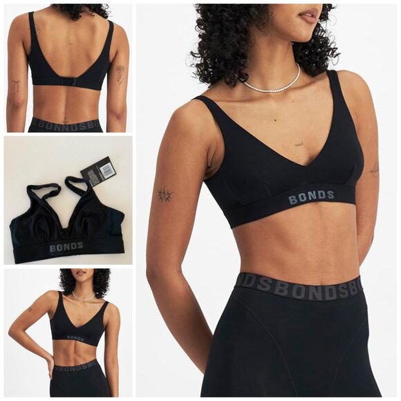 Women's Anti-Chafing Bralette Bra, Chafe Off Bralette Viscose/Bamboo Moisture - Picture 2 of 8